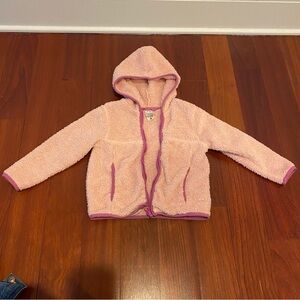 Hanna Andersson Pink Fleece Jacket with Purple Accents